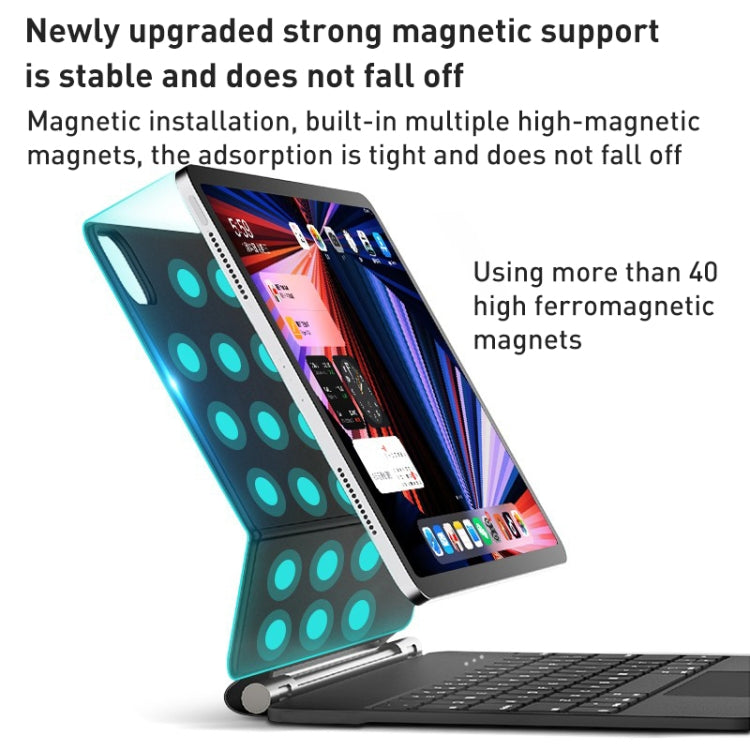 For iPad 10th Gen 10.9 2022 T89 Magic Suspended Bluetooth Keyboard Leather Case(Black) - Universal by PMC TechLife | Online Shopping South Africa | PMC TechLife