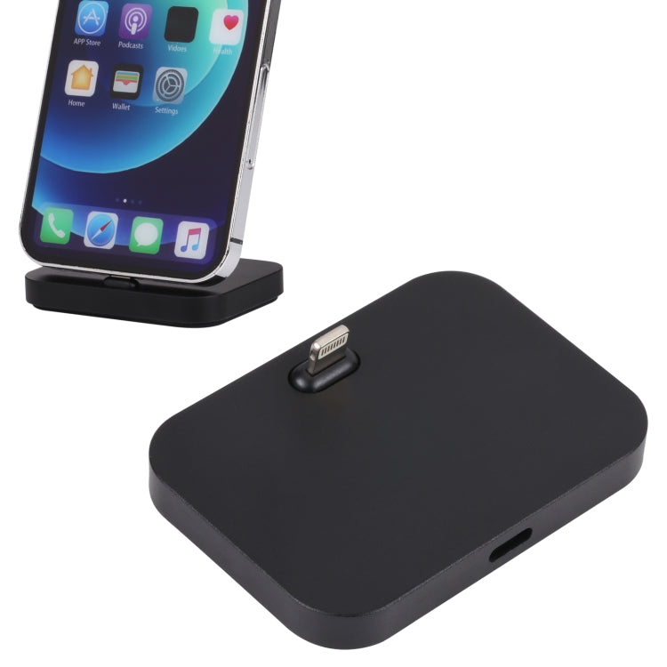 8 Pin Stouch Aluminum Desktop Station Dock Charger for iPhone (Black) - USB Charger by PMC Jewellery | Online Shopping South Africa | PMC Jewellery | Buy Now Pay Later Mobicred