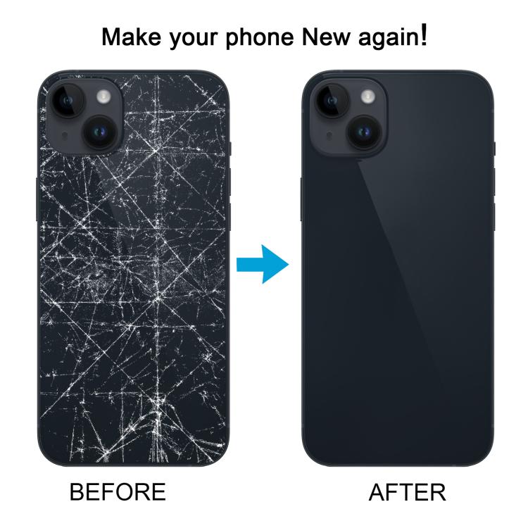 For iPhone 14 EU Version Battery Back Cover with Middle Frame(Black) - Back Cover by PMc TechLife | Online Shopping South Africa | PMc TechLife | Buy Now Pay Later Mobicred