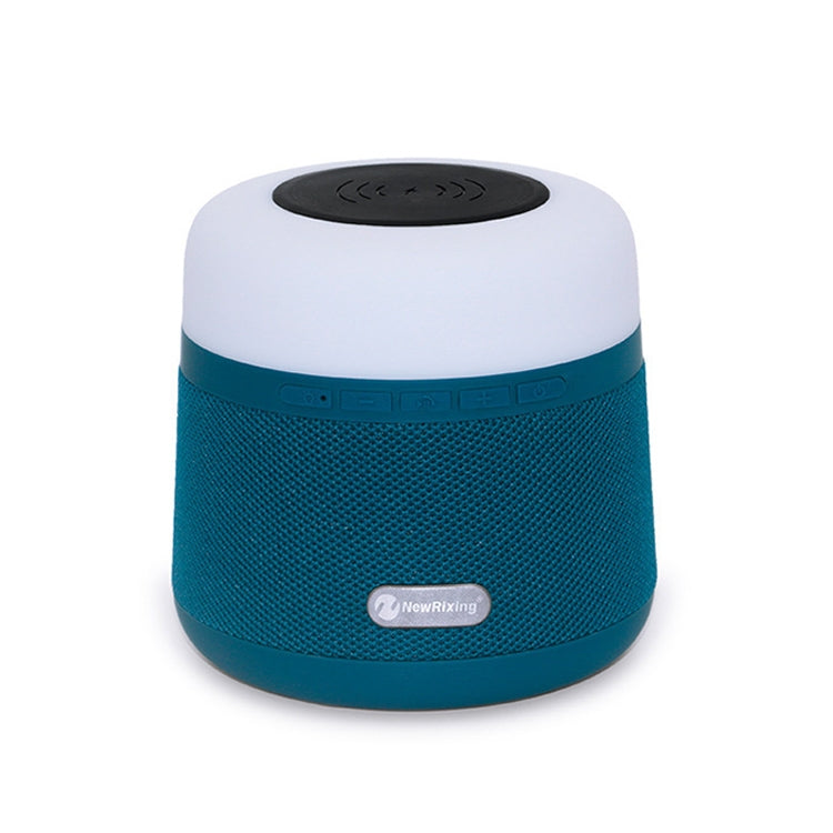 NewRixing NR-3500 Multi-function Atmosphere Light Wireless Charging Bluetooth Speaker with Hands-free Call Function, Support TF Card & USB & FM & AUX (Blue) - Desktop Speaker by NewRixing | Online Shopping South Africa | PMC Jewellery | Buy Now Pay Later Mobicred