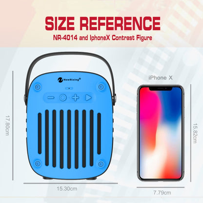 NewRixing NR-4014 Outdoor Portable Hand-held Bluetooth Speaker with Hands-free Call Function, Support TF Card & USB & FM & AUX (Blue) - Desktop Speaker by NewRixing | Online Shopping South Africa | PMC Jewellery | Buy Now Pay Later Mobicred