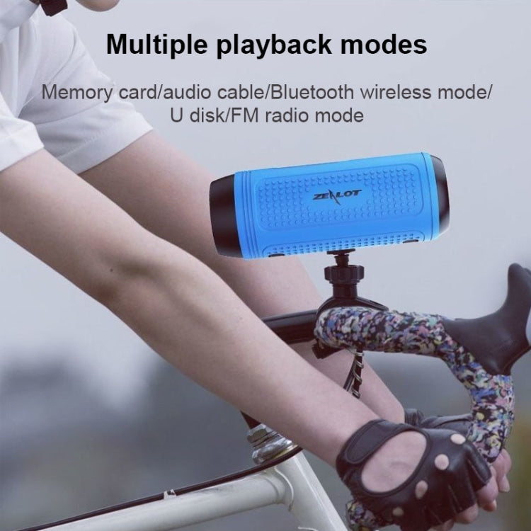 ZEALOT A1 Multifunctional Bass Wireless Bluetooth Speaker, Built-in Microphone, Support Bluetooth Call & AUX & TF Card & LED Lights (Brown) - free shipping - PMC Jewellery - Order now!