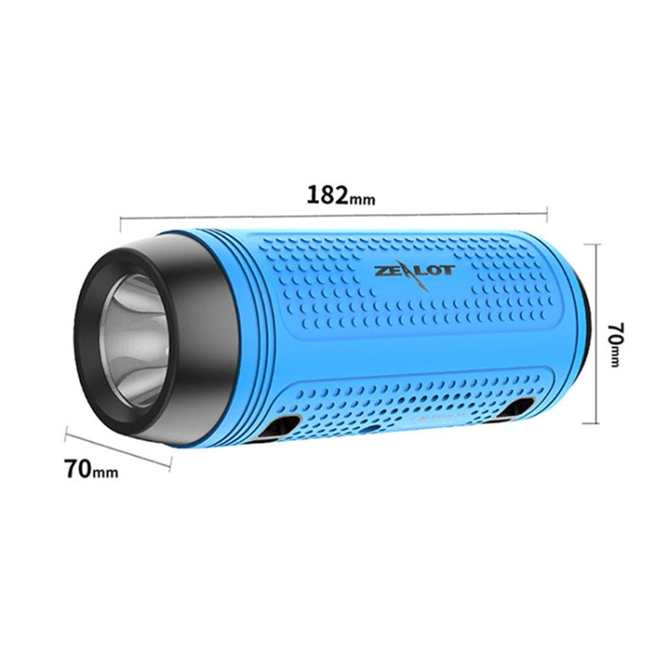 ZEALOT A1 Multifunctional Bass Wireless Bluetooth Speaker, Built-in Microphone, Support Bluetooth Call & AUX & TF Card & LED Lights (Blue) - Desktop Speaker by ZEALOT | Online Shopping South Africa | PMC Jewellery | Buy Now Pay Later Mobicred