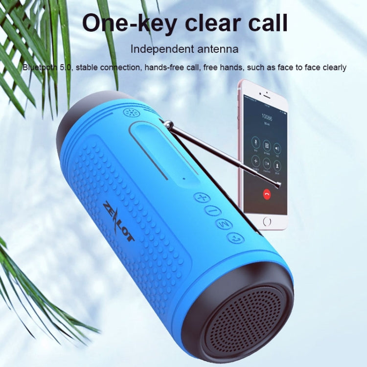 ZEALOT A1 Multifunctional Bass Wireless Bluetooth Speaker, Built-in Microphone, Support Bluetooth Call & AUX & TF Card & LED Lights (Dark Green) - Desktop Speaker by ZEALOT | Online Shopping South Africa | PMC Jewellery | Buy Now Pay Later Mobicred