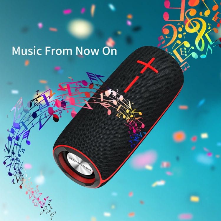 HOPESTAR P21 TWS Portable Outdoor Waterproof Woven Textured Bluetooth Speaker, Support Hands-free Call & U Disk & TF Card & 3.5mm AUX & FM (Red) - Desktop Speaker by HOPESTAR | Online Shopping South Africa | PMC Jewellery | Buy Now Pay Later Mobicred