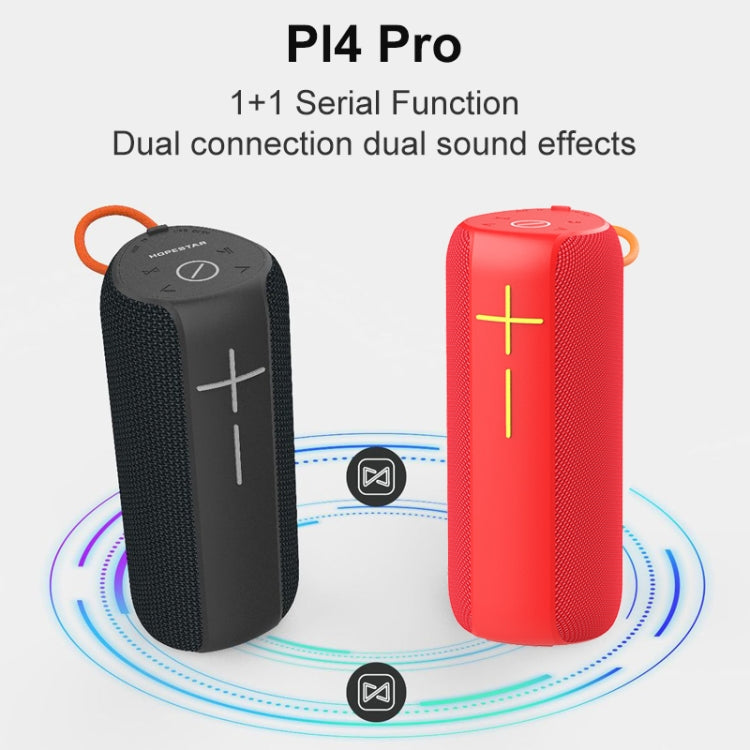 HOPESTAR P14 Pro Portable Outdoor Waterproof Wireless Bluetooth Speaker, Support Hands-free Call & U Disk & TF Card & 3.5mm AUX & FM (Grey) - Desktop Speaker by HOPESTAR | Online Shopping South Africa | PMC Jewellery | Buy Now Pay Later Mobicred