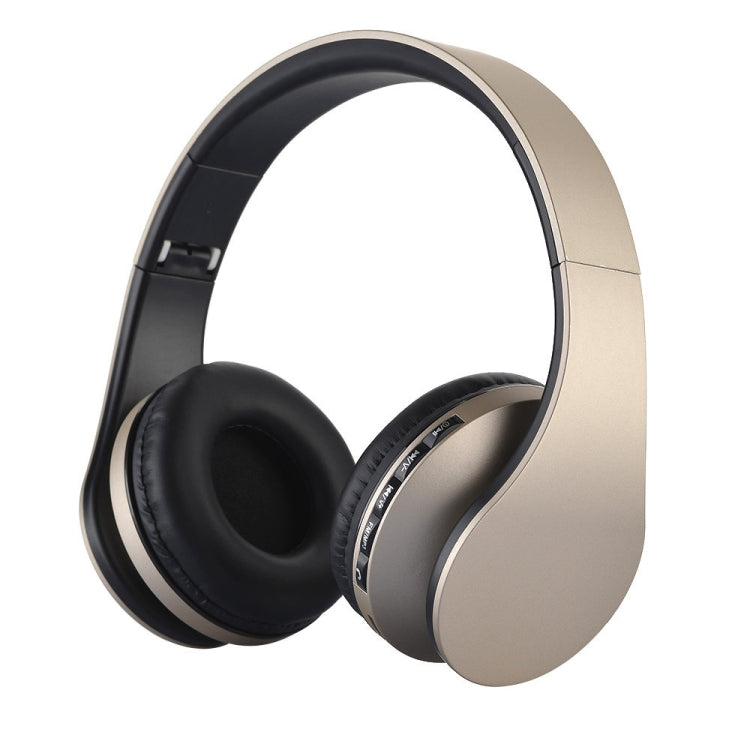 BTH-811 Folding Stereo Wireless  Bluetooth Headphone Headset with MP3 Player FM Radio, for Xiaomi, iPhone, iPad, iPod, Samsung, HTC, Sony, Huawei and Other Audio Devices(Gold) - Headset & Headphone by PMC Jewellery | Online Shopping South Africa | PMC Jewellery | Buy Now Pay Later Mobicred