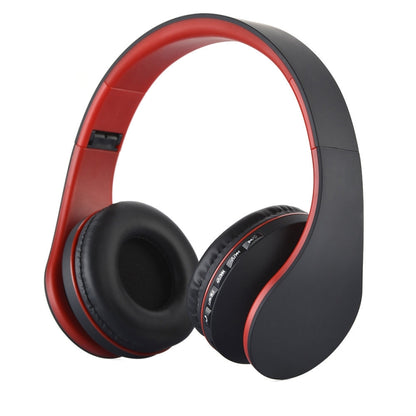 BTH-811 Folding Stereo Wireless  Bluetooth Headphone Headset with MP3 Player FM Radio, for Xiaomi, iPhone, iPad, iPod, Samsung, HTC, Sony, Huawei and Other Audio Devices(Red) - Headset & Headphone by PMC Jewellery | Online Shopping South Africa | PMC Jewellery | Buy Now Pay Later Mobicred