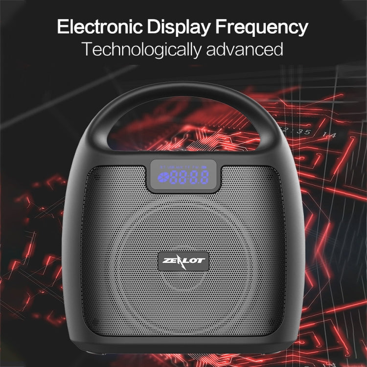 ZEALOT S42 Portable FM Radio Wireless Bluetooth Speaker with Built-in Mic, Support Hands-Free Call & TF Card & AUX (Lake Blue) - Desktop Speaker by ZEALOT | Online Shopping South Africa | PMC Jewellery | Buy Now Pay Later Mobicred