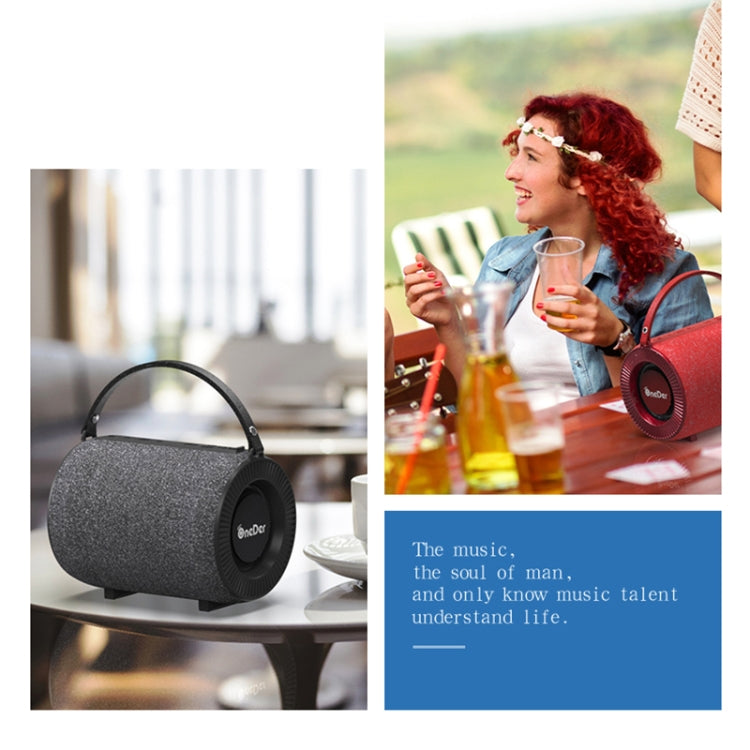 Oneder V3 Outdoor Hand-held Wireless Bluetooth Speaker, Support Hands-free & FM & TF Card & AUX & USB Drive (Black) - Desktop Speaker by OneDer | Online Shopping South Africa | PMC Jewellery | Buy Now Pay Later Mobicred