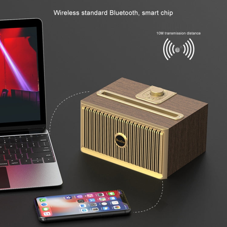 Oneder V6 Portable Wireless Bluetooth Speaker, Support Hands-free & FM & TF Card & AUX & USB Drive (Bronze) - Desktop Speaker by OneDer | Online Shopping South Africa | PMC Jewellery | Buy Now Pay Later Mobicred