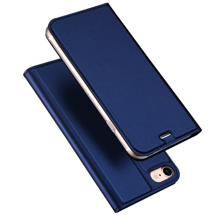 DUX DUCIS Skin Pro Series Leather Case for iPhone SE 2022 / SE 2020 / 8 / 7(Blue) - More iPhone Cases by DUX DUCIS | Online Shopping South Africa | PMC Jewellery | Buy Now Pay Later Mobicred