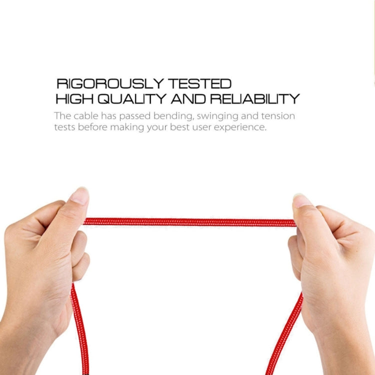 1m 2A USB to 8 Pin Nylon Weave Style Data Sync Charging Cable(Red) - free shipping - PMC Jewellery - Order now!