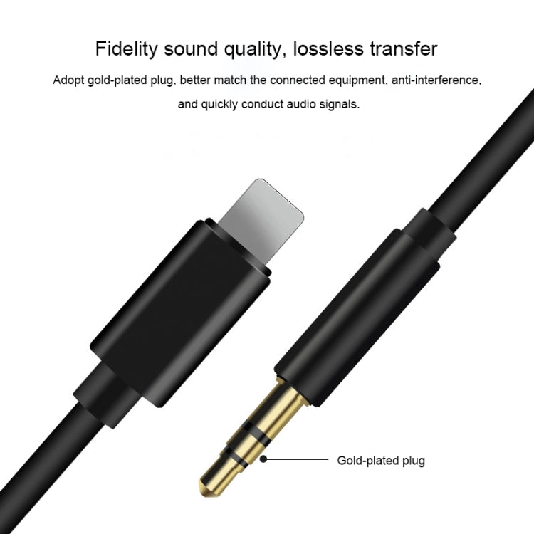 8 Pin to 3.5mm AUX Audio Adapter Cable, Length: 1m (White) - free shipping - PMC Jewellery - Order now!