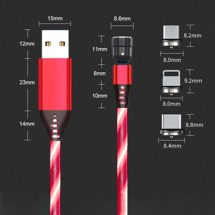 3 in 1 2.4A USB to 8 Pin + Micro USB + USB-C / Type-C 540 Degree Bendable Streamer Magnetic Data Cable, Cable Length: 1m (Colour) - Charging Cable & Head by PMC Jewellery | Online Shopping South Africa | PMC Jewellery | Buy Now Pay Later Mobicred