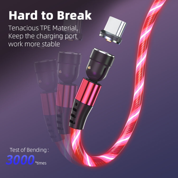 3 in 1 2.4A USB to 8 Pin + Micro USB + USB-C / Type-C 540 Degree Bendable Streamer Magnetic Data Cable, Cable Length: 1m (Colour) - Charging Cable & Head by PMC Jewellery | Online Shopping South Africa | PMC Jewellery | Buy Now Pay Later Mobicred