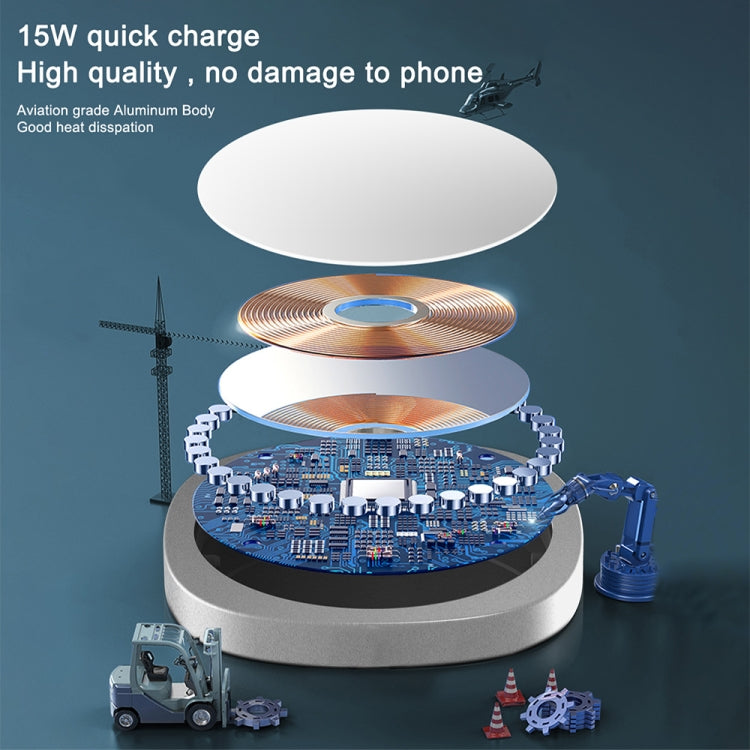 Y3 15W Ultra-thin MagSafe Magnetic Wireless Charger (Blue) - Wireless Charger by PMC Jewellery | Online Shopping South Africa | PMC Jewellery | Buy Now Pay Later Mobicred