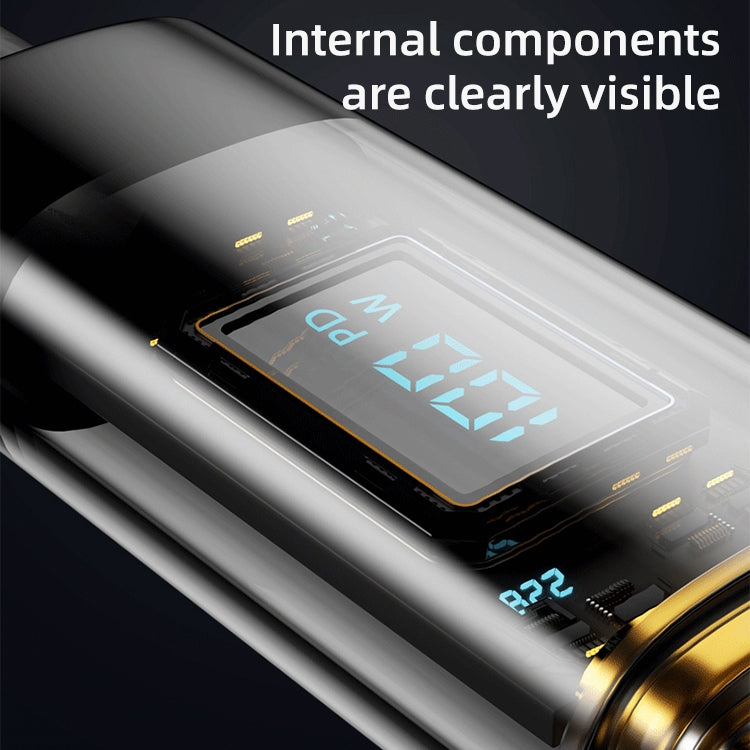 Mutural Li-CC005 1.2m PD20W Transparent Digital Display USB-C / Type-C to 8 Pin Charging Data Cable - 2 in 1 Cable by Mutural | Online Shopping South Africa | PMC Jewellery | Buy Now Pay Later Mobicred