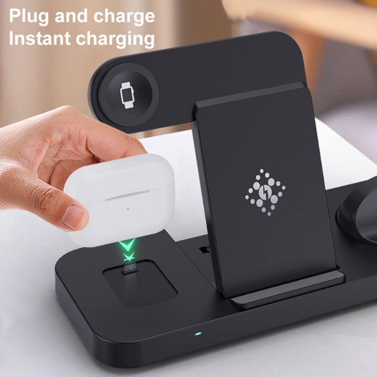 6 in 1 Multifunctional Foldable Vertical Wireless Charger (Black) - Wireless Charger by PMC Jewellery | Online Shopping South Africa | PMC Jewellery | Buy Now Pay Later Mobicred