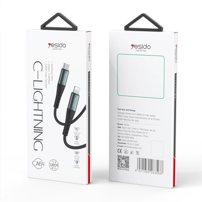 Yesido CA64 2.4A USB-C / Type-C to 8 Pin Charging Cable, Length: 1.2m - 2 in 1 Cable by Yesido | Online Shopping South Africa | PMC Jewellery | Buy Now Pay Later Mobicred