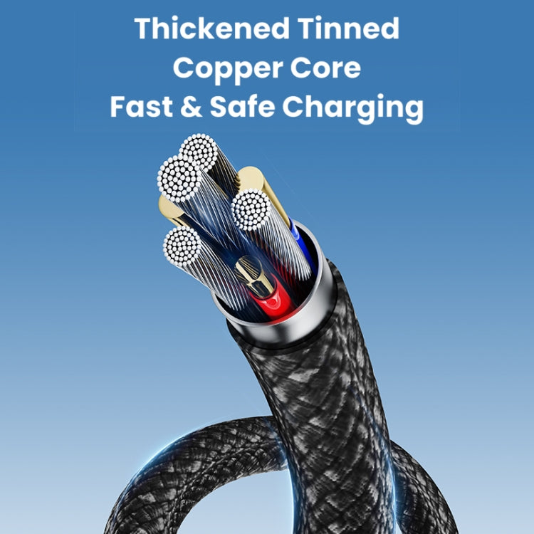 USAMS US-SJ705 Type-C to 8 Pin 30W Fast Charge Magnetic Data Cable, Length: 1m (Silver) - 2 in 1 Cable by USAMS | Online Shopping South Africa | PMC Jewellery | Buy Now Pay Later Mobicred