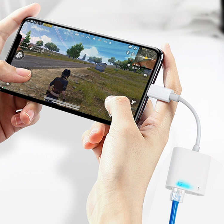 NK-1035 8 Pin to RJ45 Ethernet LAN Network Function Adapter - Converter & Adapter by PMC Jewellery | Online Shopping South Africa | PMC Jewellery | Buy Now Pay Later Mobicred