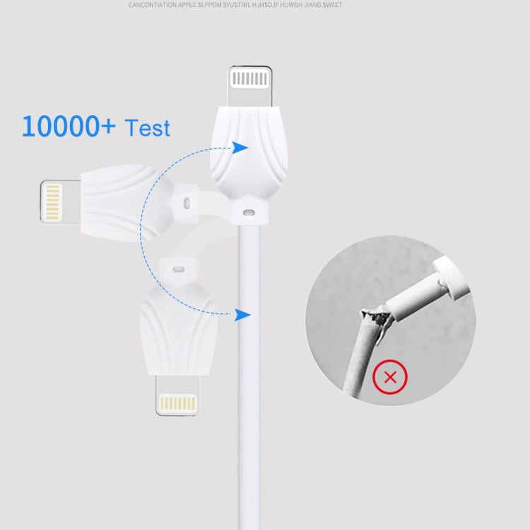 awei CL-63 2.5A 8 Pin Charging + Transmission Aluminum Alloy Data Cable, Length: 1m(White) - Normal Style Cable by awei | Online Shopping South Africa | PMC Jewellery | Buy Now Pay Later Mobicred