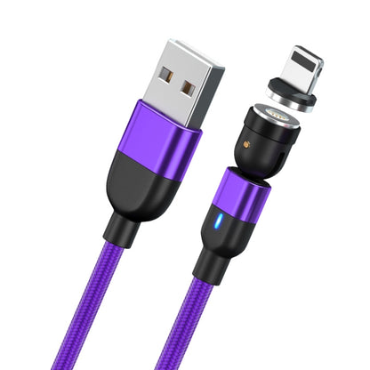 1m 3A Output USB to 8 Pin 540 Degree Rotating Magnetic Data Sync Charging Cable(Purple) - Charging Cable & Head by PMC Jewellery | Online Shopping South Africa | PMC Jewellery | Buy Now Pay Later Mobicred