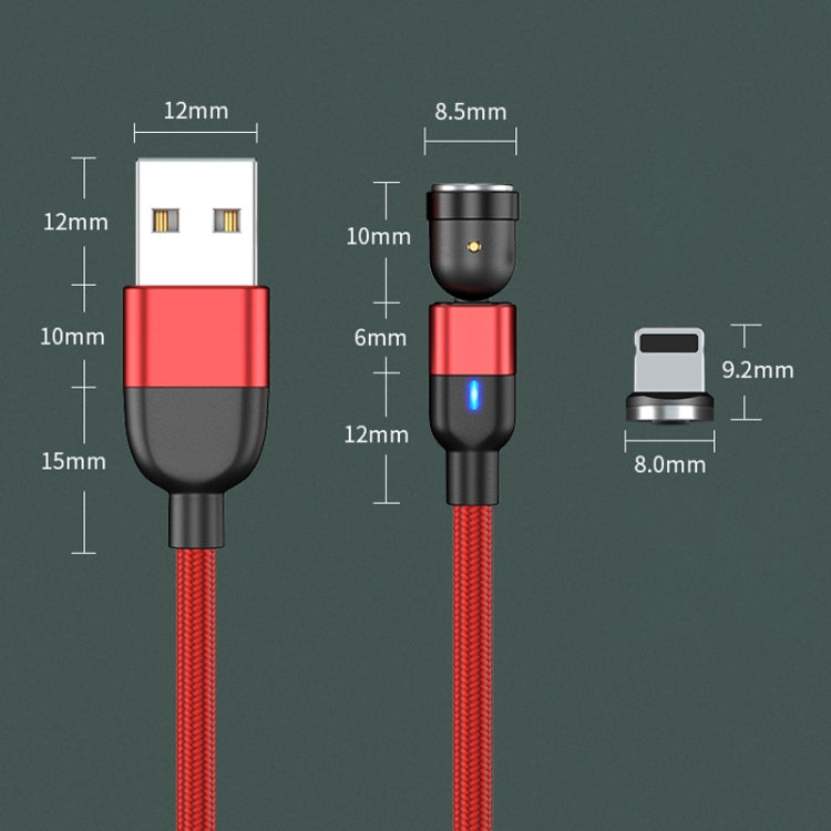 1m 3A Output USB to 8 Pin 540 Degree Rotating Magnetic Data Sync Charging Cable(Black) - Charging Cable & Head by PMC Jewellery | Online Shopping South Africa | PMC Jewellery | Buy Now Pay Later Mobicred