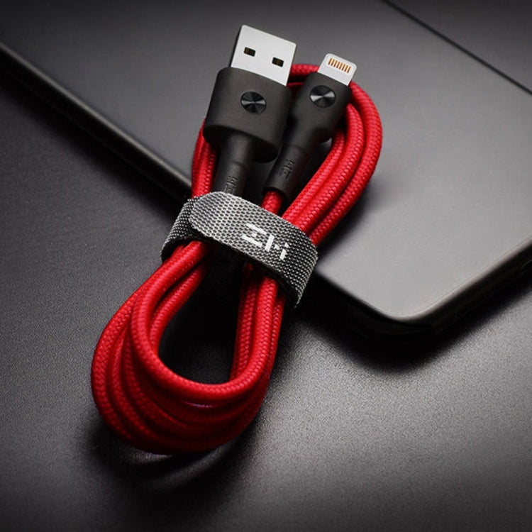 Original Xiaomi youpin ZMI MFI Certificated Braided 1m ZMI 8 Pin to USB Data Cable Charge Cord(Red) - MFI Cable by Xiaomi | Online Shopping South Africa | PMC Jewellery | Buy Now Pay Later Mobicred