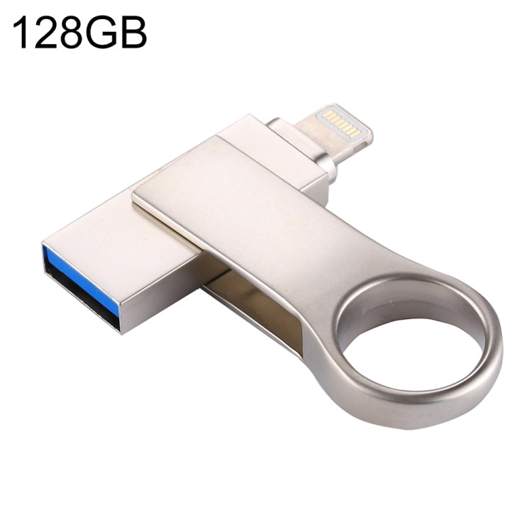 RQW-10D 2 in 1 USB 2.0 & 8 Pin 128GB Flash Drive - U Disk & Card Reader by PMC Jewellery | Online Shopping South Africa | PMC Jewellery | Buy Now Pay Later Mobicred