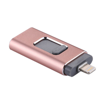 easyflash RQW-01B 3 in 1 USB 2.0 & 8 Pin & Micro USB 32GB Flash Drive(Rose Gold) - U Disk & Card Reader by PMC Jewellery | Online Shopping South Africa | PMC Jewellery | Buy Now Pay Later Mobicred