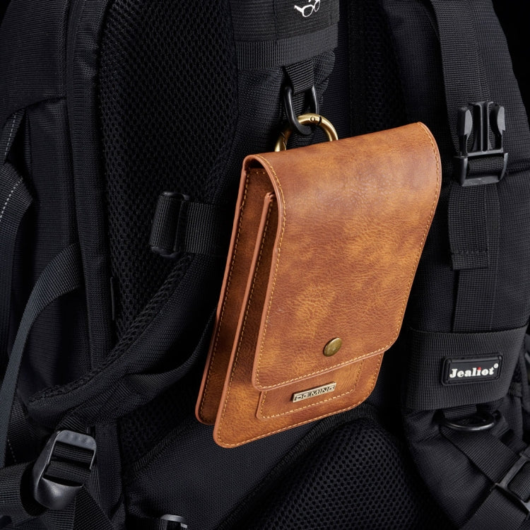 DG.MING Universal Cowskin Leather Protective Case Bag Waist Bag with Card Slots & Hook - More iPhone Cases by DG.MING | Online Shopping South Africa | PMC TechLife | Buy Now Pay Later Mobicred