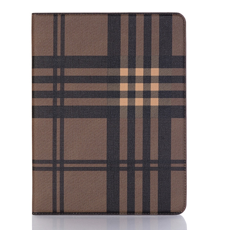 Plaid Texture Horizontal Flip PU Leather Case for iPad Air 11 2024 / iPad Pro 11 inch (2018), with Holder & Card Slots & Wallet(Coffee) - iPad Pro 11 (2018) Cases by PMC Jewellery | Online Shopping South Africa | PMC Jewellery | Buy Now Pay Later Mobicred