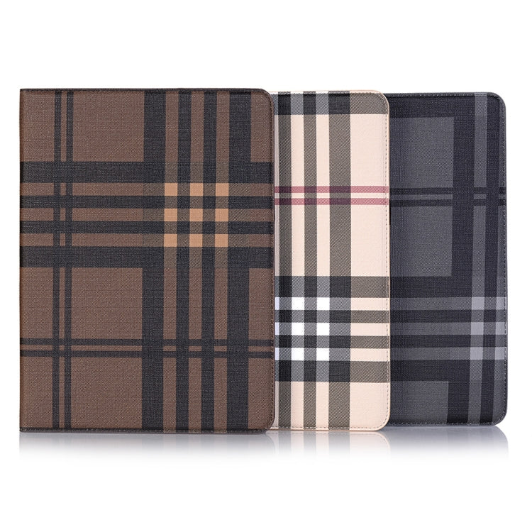 Plaid Texture Horizontal Flip PU Leather Case for iPad Air 11 2024 / iPad Pro 11 inch (2018), with Holder & Card Slots & Wallet(Coffee) - iPad Pro 11 (2018) Cases by PMC Jewellery | Online Shopping South Africa | PMC Jewellery | Buy Now Pay Later Mobicred