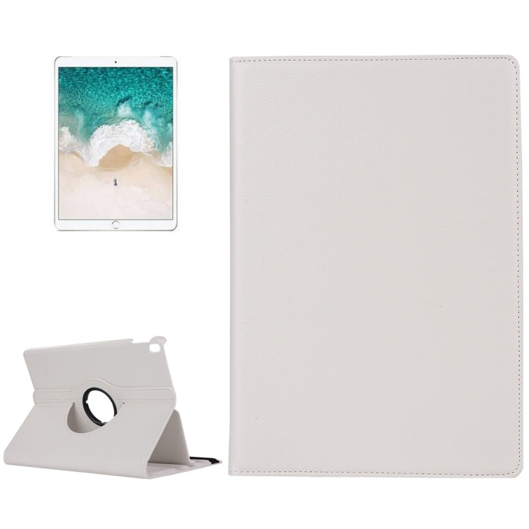 Litchi Texture 360 Degree Spin Multi-function Horizontal Flip Leather Protective Case with Holder for iPad Pro 10.5 inch / iPad Air (2019) (White) - iPad Pro 10.5 inch Cases by PMC Jewellery | Online Shopping South Africa | PMC Jewellery | Buy Now Pay Later Mobicred