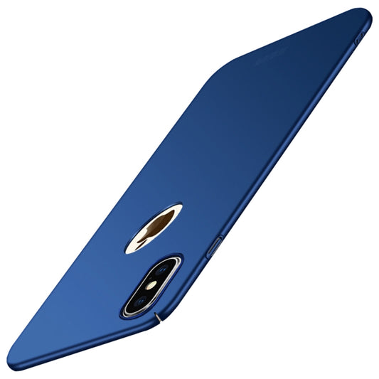 For iPhone XS MOFI Frosted PC Ultra-thin Full Coverage Case (Blue) - More iPhone Cases by MOFI | Online Shopping South Africa | PMC Jewellery