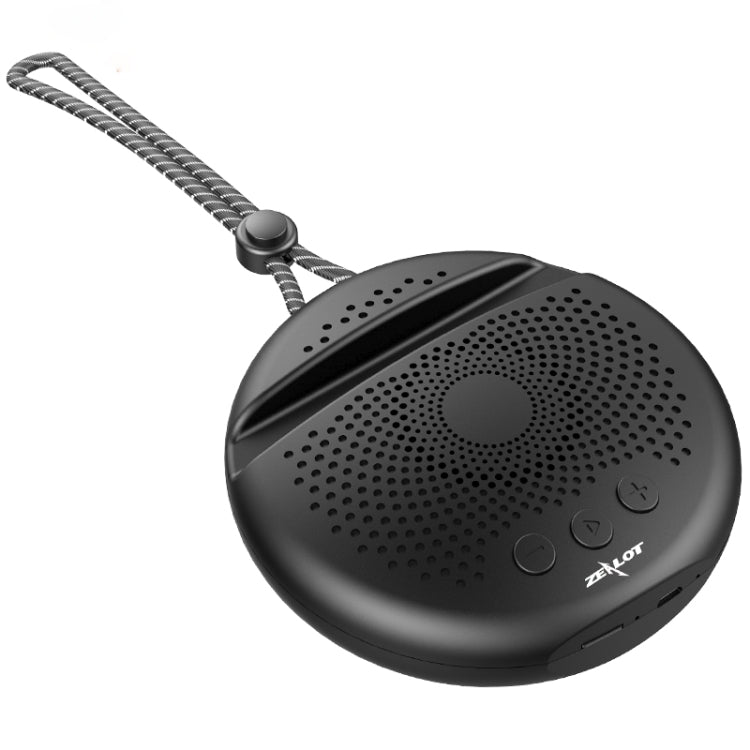 ZEALOT S24 Portable Stereo Bluetooth Speaker with Lanyard & Mobile Card Slot Holder, Supports Hands-free Call & TF Card (Black) - Desktop Speaker by ZEALOT | Online Shopping South Africa | PMC Jewellery | Buy Now Pay Later Mobicred