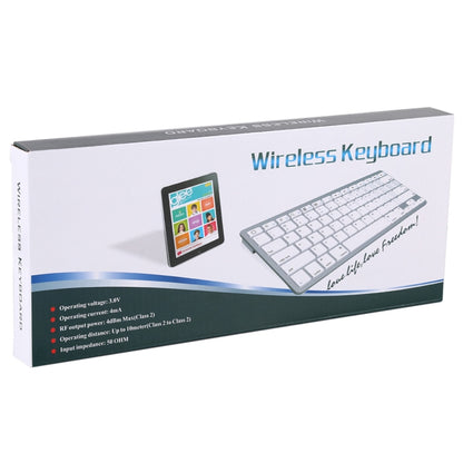 WB-8022 Ultra-thin Wireless Bluetooth Keyboard for iPad, Samsung, Huawei, Xiaomi, Tablet PCs or Smartphones, Ko Language Keys(Silver) - Wireless Keyboard by PMC Jewellery | Online Shopping South Africa | PMC Jewellery | Buy Now Pay Later Mobicred