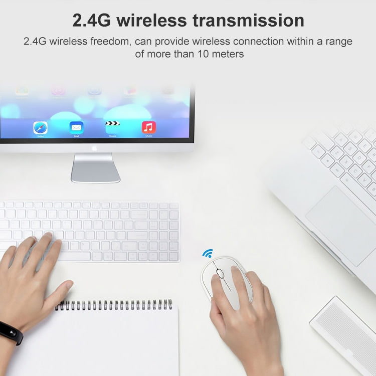 ZGB 360 2.4G Computer Laptop Wireless Chargeable Mini Mouse 1000dpi(White) - Wireless Mice by Chasing Leopard | Online Shopping South Africa | PMC Jewellery | Buy Now Pay Later Mobicred