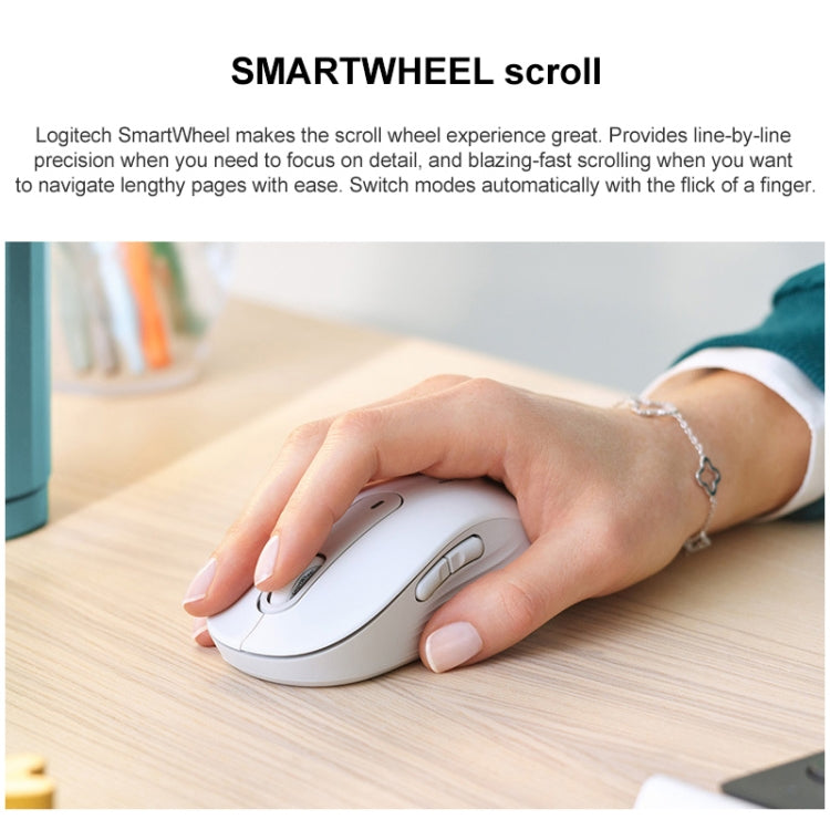 Logitech M650 5-keys 2000 DPI Wireless Bluetooth Silent Mouse (White) - free shipping - PMC Jewellery - Order now!