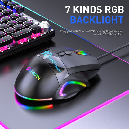 MKESPN X10 9-Buttons RGB Wired Full Speed Macro Definition Gaming Mouse - Wired Mice by MKESPN | Online Shopping South Africa | PMC Jewellery | Buy Now Pay Later Mobicred