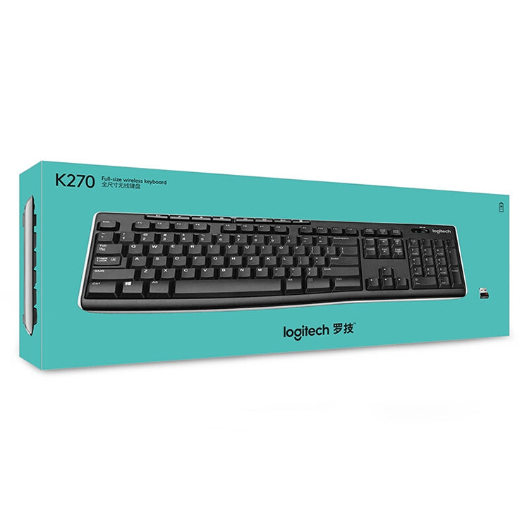 Logitech K270 Single Wireless Ultra-thin Silent Keyboard (Black) - free shipping - PMC Jewellery - Order now!
