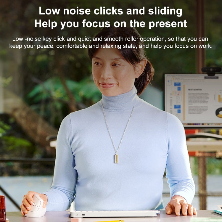 Logitech Lift Vertical 1000DPI 2.4GHz Ergonomic Wireless Bluetooth Dual Mode Mouse (White) - free shipping - PMC Jewellery - Order now!