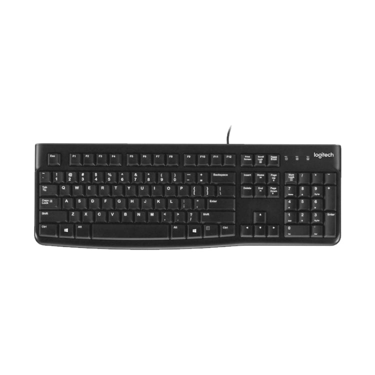 Logitech K120 USB Waterproof Splash Wired Keyboard for Desktop Computers / Laptops(Black) - Wired Keyboard by Logitech | Online Shopping South Africa | PMC Jewellery | Buy Now Pay Later Mobicred