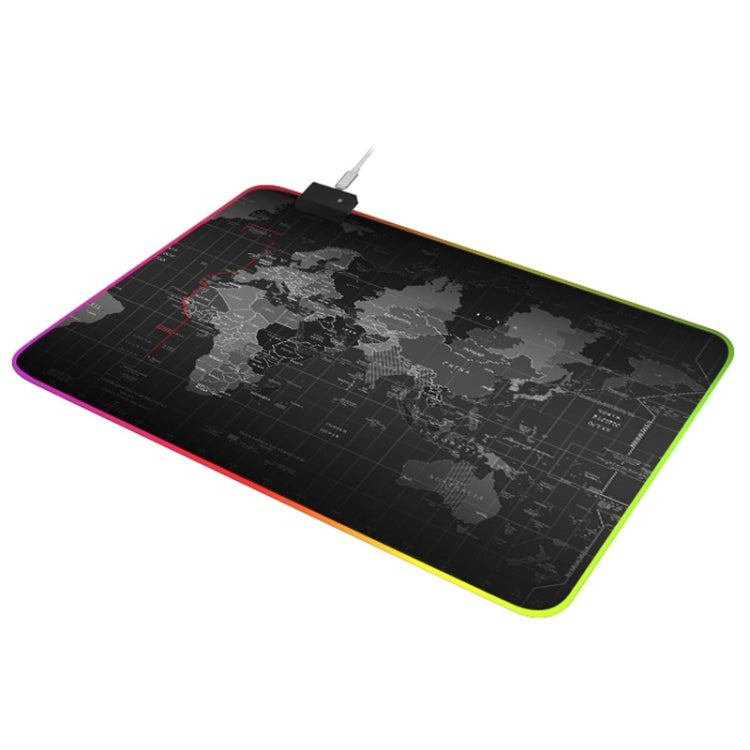 Computer World Map Pattern Illuminated Mouse Pad, Size: 35 x 25 x 0.4cm - Mouse Pads by PMC Jewellery | Online Shopping South Africa | PMC Jewellery | Buy Now Pay Later Mobicred