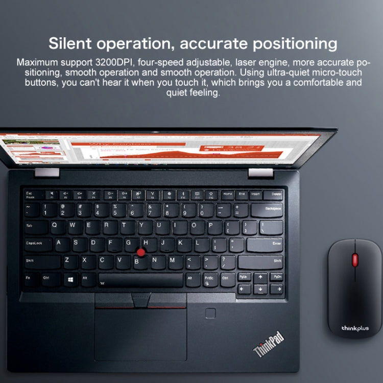 Lenovo thinkplus Portable Business Style Wireless Bluetooth Mouse (Black) - Wireless Mice by Lenovo | Online Shopping South Africa | PMC Jewellery | Buy Now Pay Later Mobicred