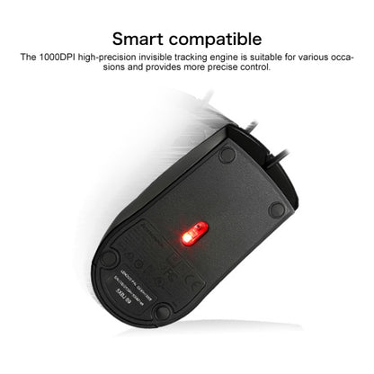 Lenovo M120 Pro Fashion Office Red Dot Wired Mouse (Black) - Wired Mice by Lenovo | Online Shopping South Africa | PMC Jewellery | Buy Now Pay Later Mobicred