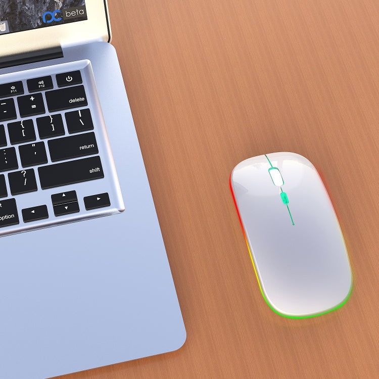 HXSJ M40 4 Key 2.4G Colorful Wireless Silent Mouse (Silver) - Wireless Mice by HXSJ | Online Shopping South Africa | PMC Jewellery | Buy Now Pay Later Mobicred