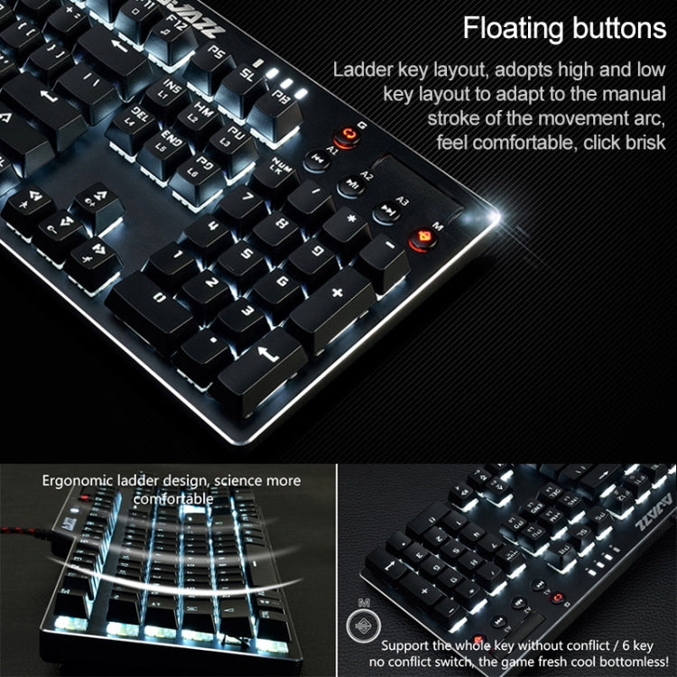 Ajazz AK35I Multimedia Knob Gaming Backlight Alloy Machinery Keyboard (Black Axis) - Wired Keyboard by Ajazz | Online Shopping South Africa | PMC Jewellery | Buy Now Pay Later Mobicred